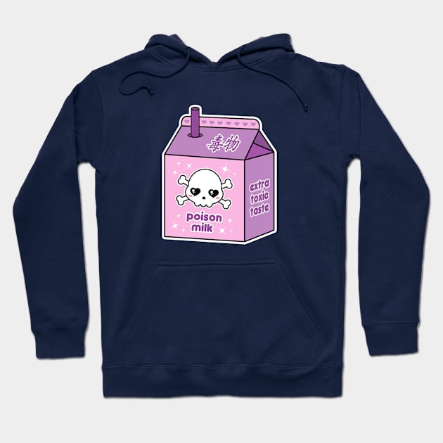 Poison Milk | Kawaii Milk | Pastel Goth Hoodie by Sasyall